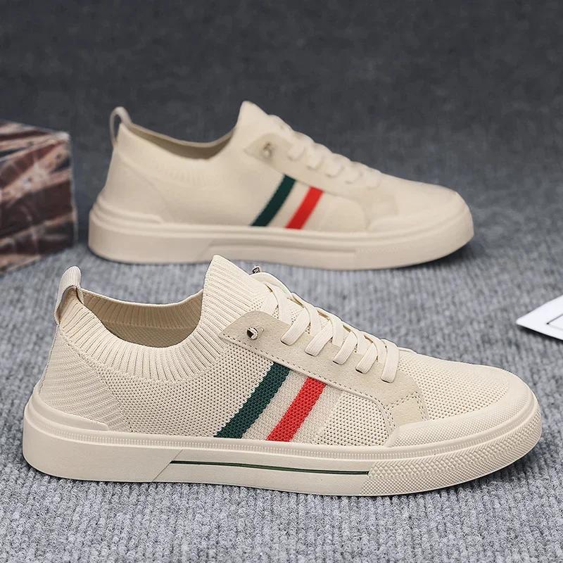 2026 Breathable Men's Shoes Mesh Board Shoes Soft Soled Casual Sports Shoes Youth Trend Sneakers Slip-on Canvas Shoe