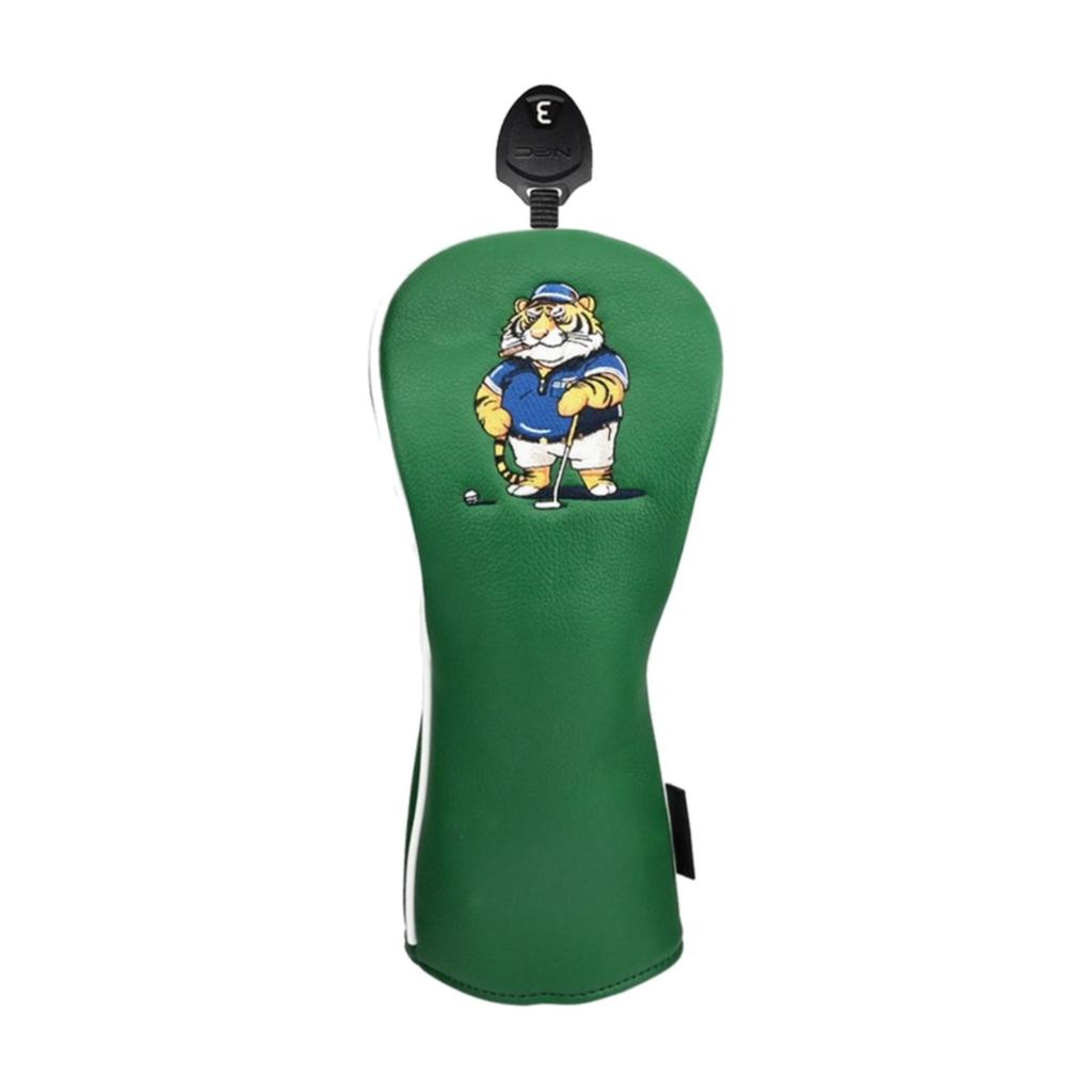 Golf Head Cover with Tiger Graphic Fashiongolf Club Textured for Golfers, Driving Range