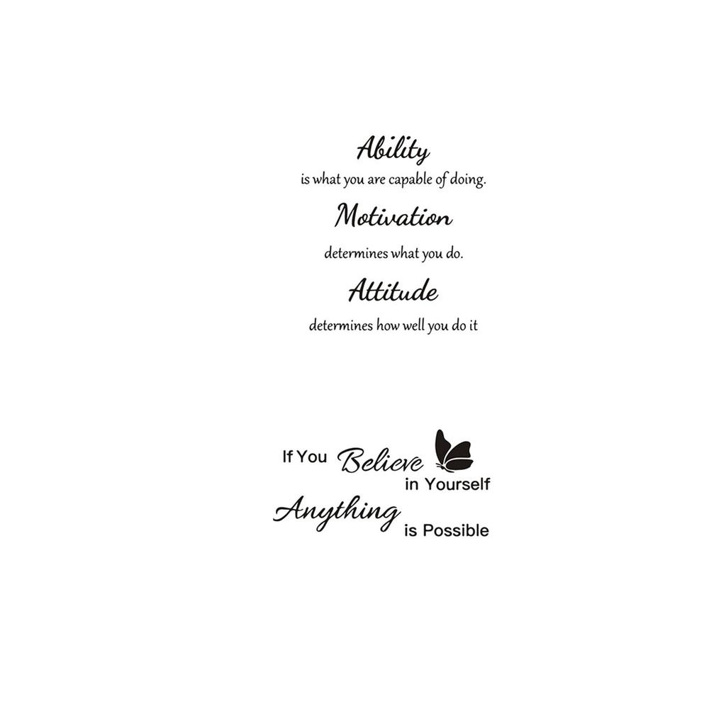 Room Wall Decor Wall Art Sticker Motivational Wall Decal Inspirational Quotes Modern Wall Decals