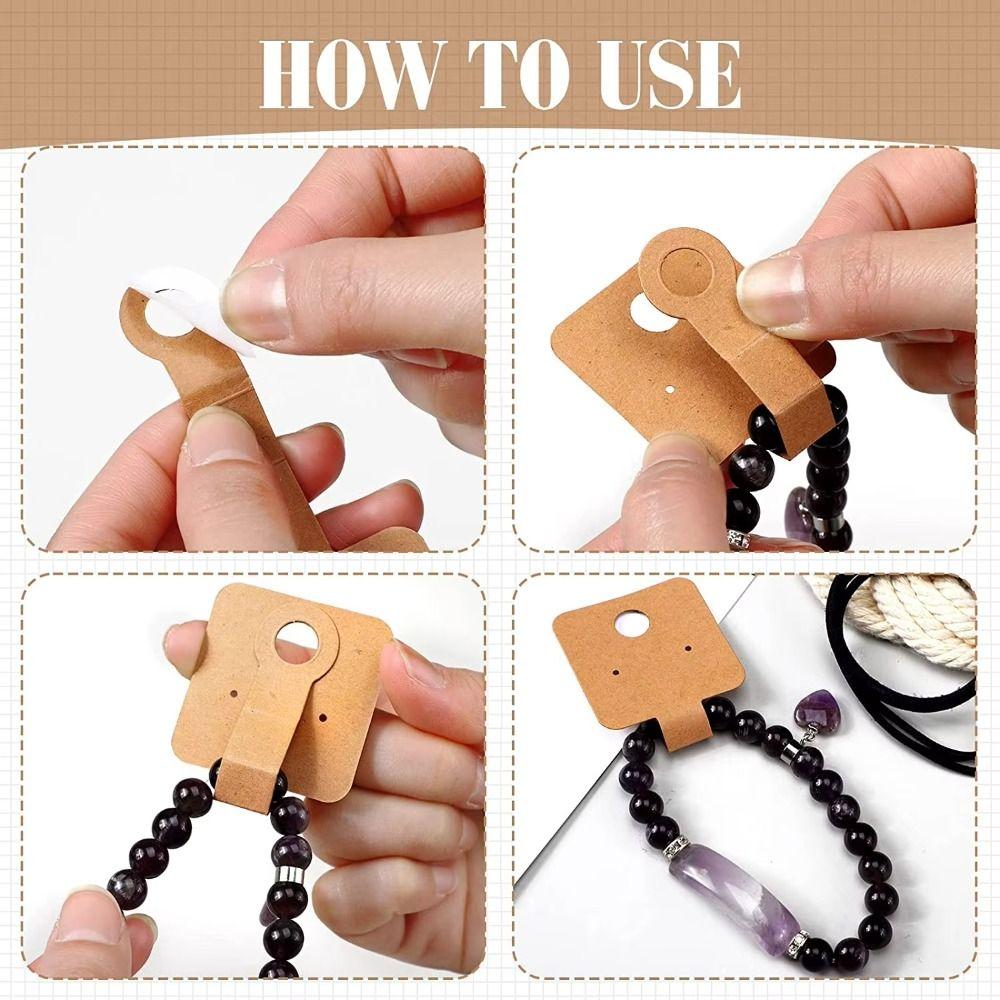 Self Adhesive Jewelry Hanging Price Tag DIY Handmade Jewelry Hang Tags Card  Retail Label