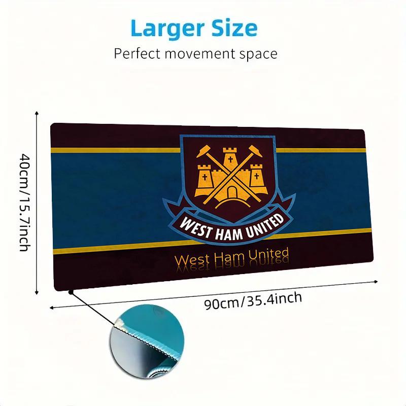 West Ham United2 Print Cushion Non-slip Laptop Tablet Big Mousepad XXL Mat Mini PC Playmat With Lock edge
