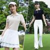 PGM Women's Summer Half-Zip Polo Short Sleeve Golf Top