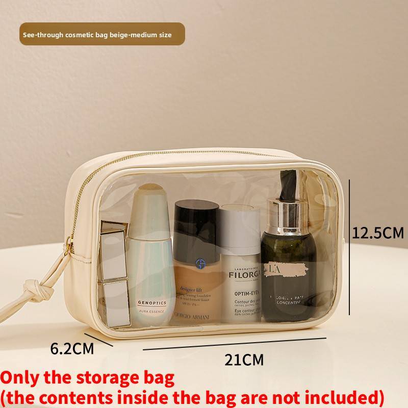 Large Capacity Travel Cosmetic Bag With Multiple Pockets For Makeup And Personal Items