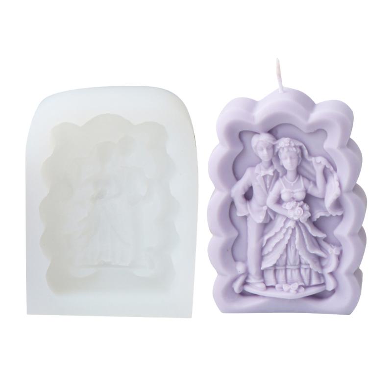 

Wedding Frame Style Silicone Soap Mold Handcraft Lovers Silicone Frame Shape Candle Molds for Wedding Souvenir Candle