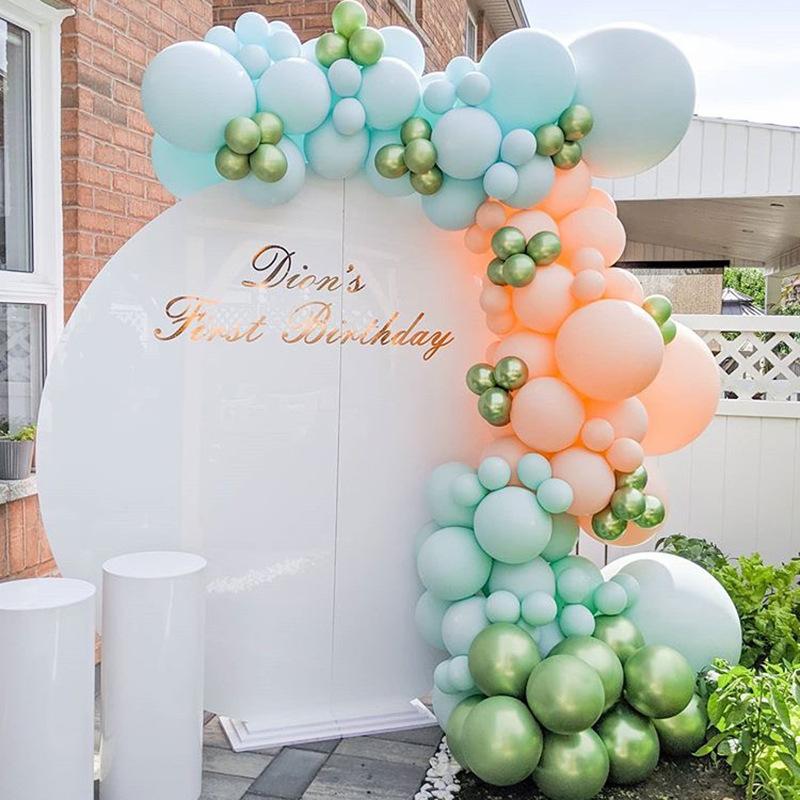2022 Summer New Birthday Balloon Garland Kit with 2 Hand Balloons Pump pink Color Balloons Set