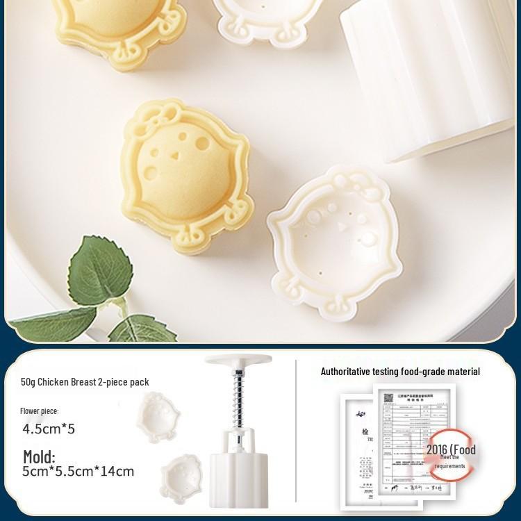 Set di Stampini per Torta Lunare di Metà Autunno: Strumento Manuale per Pressare Pasticcini alla Pelle di Ghiaccio e Fagioli Mung