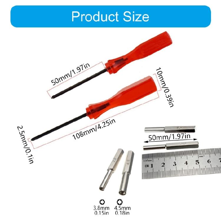 Portable Ergonomic Retro Gaming Tool 3Piece Antislip Screwdriver Suitable for Console Hardware Fixing Memory Card Access