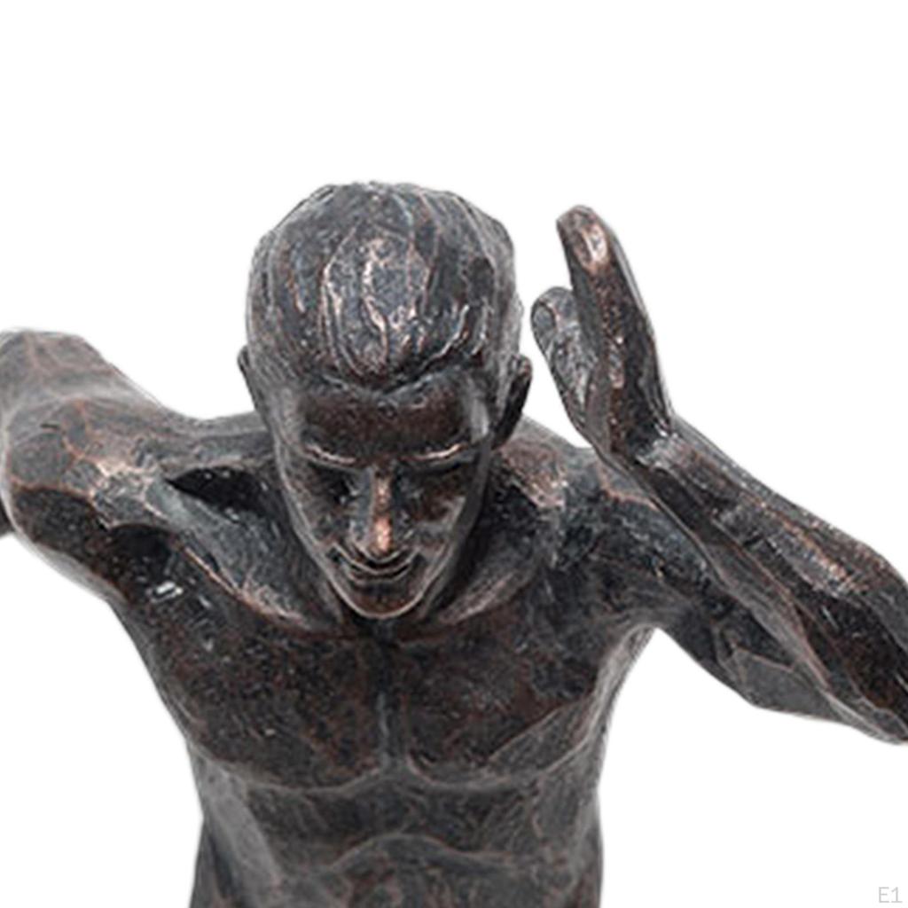 Retro Resin Figurine Background Statue Wall Home Decor