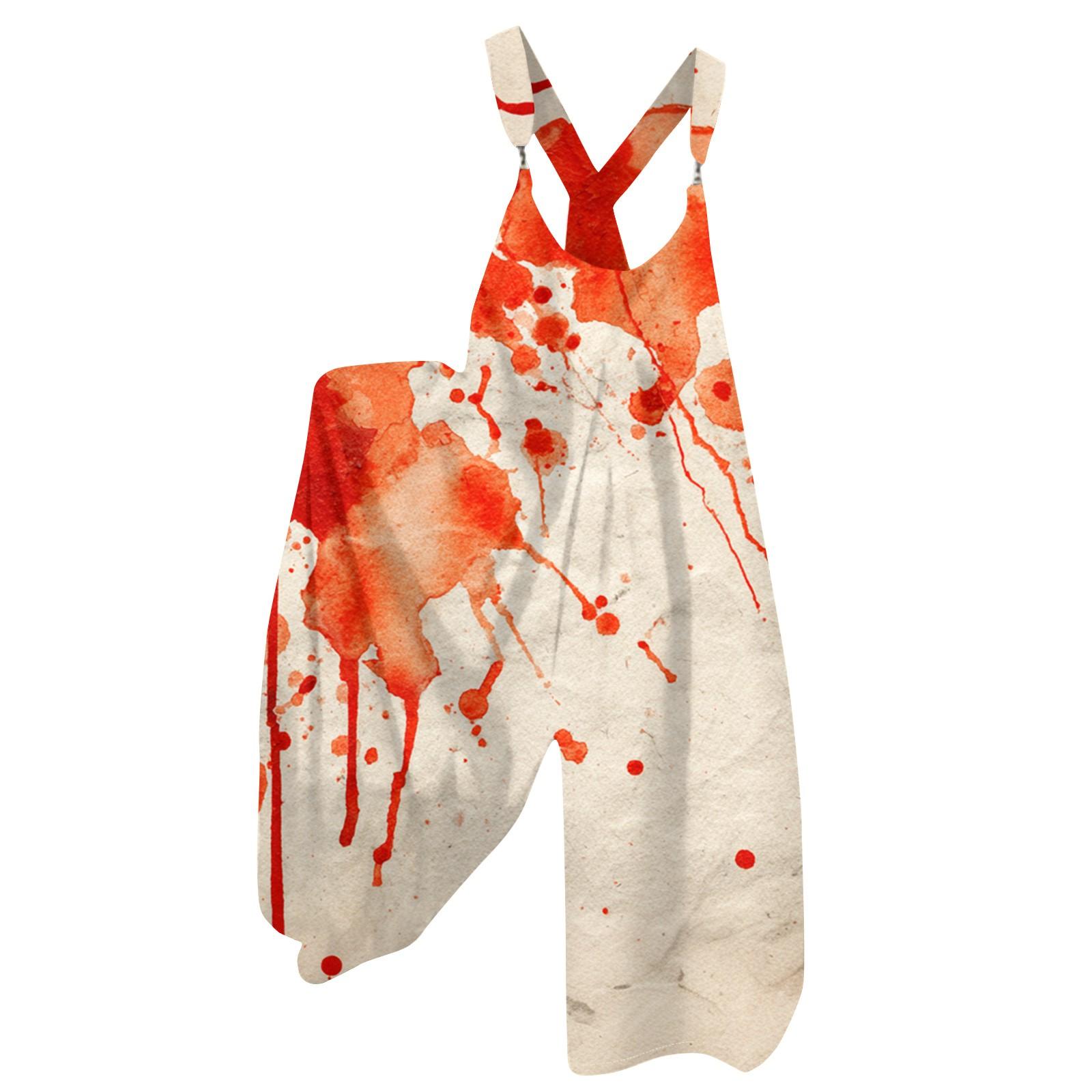 

Женский летний комбинезон с цветочным принтом в винтажном стиле (Нерегулируемые ремни) XL киноварь