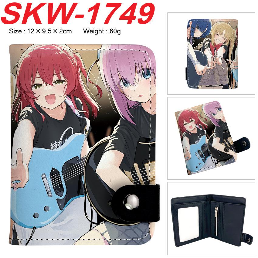 Bocchi the Rock Geldbörse Vertikal Druckknopf Bifold Kartenhalter Münzbörse Anime Unisex