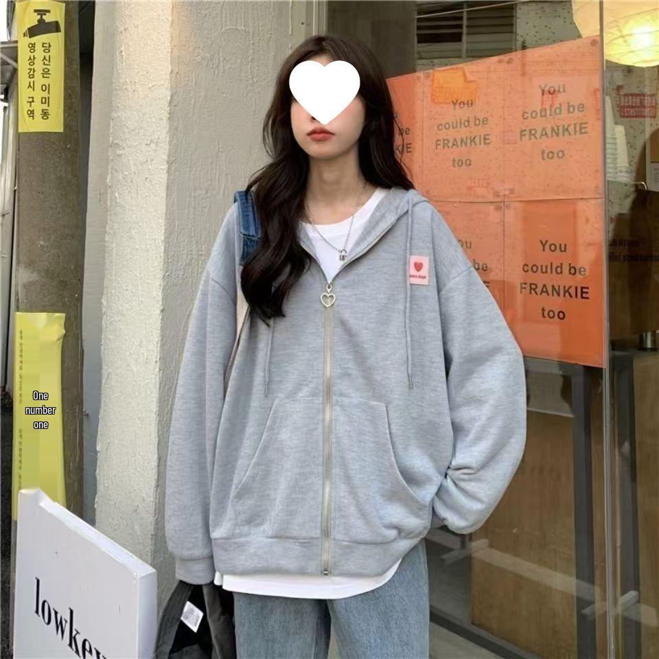 Women's Oversized Fleece-Lined Sweatshirt Jacket - New Winter Style, Lamb Fleece, Trendy Cardigan Top