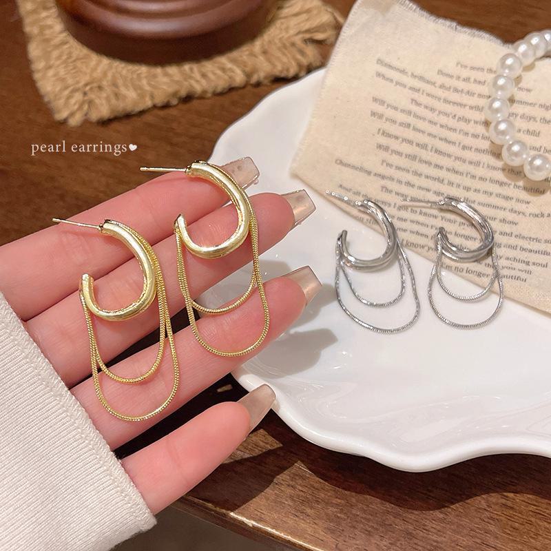 Luxuriöse Mehrschichtige Quastenohrringe - Koreanischer Stil Mode Vielseitig für Frauen