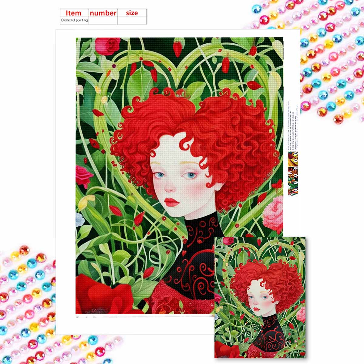 

Набор для алмазной вышивки «Любящие волосы», вышивка крестом, мозаичное искусство, алмазная живопись, полная выкладка круглыми алмазами, украшение для дома Round 20x30cm