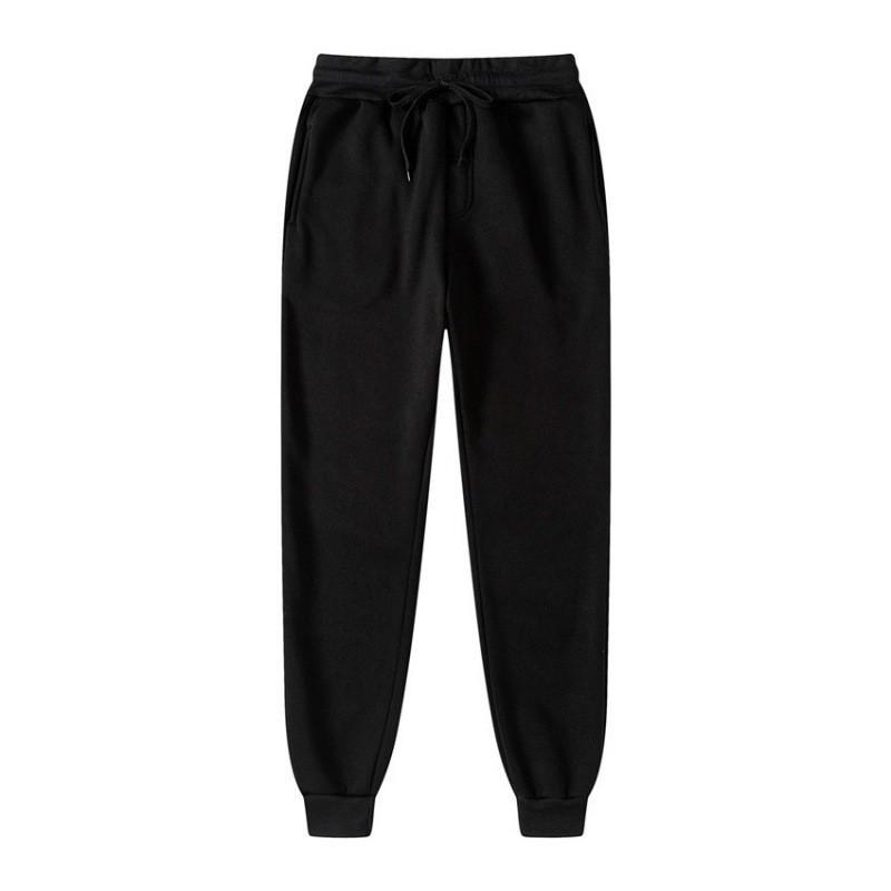 Mens Fleece Jogger Pants Casual Sportswear Straight Fit Elastic Waist Drawstring Bottom