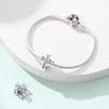 New 925 Silver Jewelry Accessories Bracelet Romantic Classical Butterfly Cross Key Pendant Beaded Bracelet