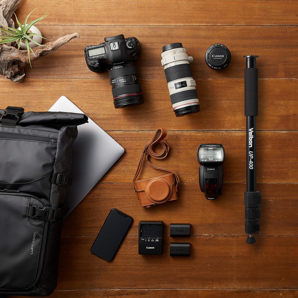 Velbon Monopod 4 Stage Lever Lock Leg Diameter Medium Size Head Sold Separately Base Diameter 39mm Aluminum Leg 407566 UP-400 26.8mm