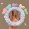 Heart Cloth Wash Face Hair Band Elastic Hair Turban Women Hair Accessories Cartoon Plush Headband