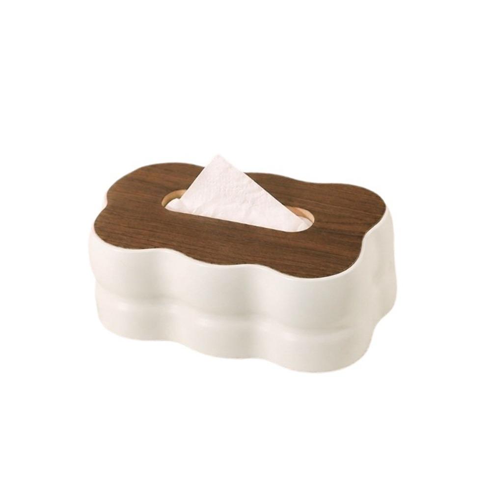 Plastic Cloud Shape Tissue Box Large Capacity Wavy Tissue Dispenser Paper Storage Holder Bedroom