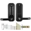 Mechanical Keyless Entry Door Lock, 14 Digit Keypad, Embedded Outdoor Gate Door Locks Set with Keypad and Handle, Water-proof Zinc Alloy, Easy to