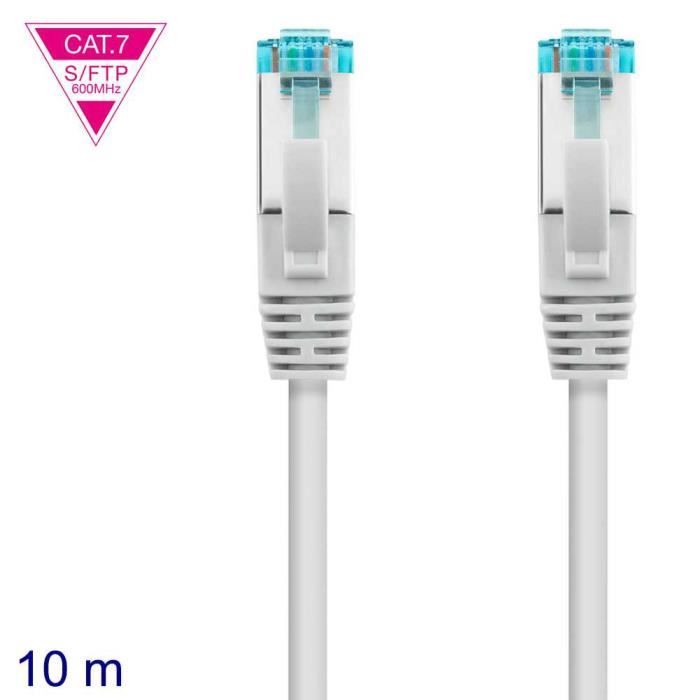 Câble Ethernet - NANOCABLE - 10.20.1710 - 10m - Cat.7 - 600Mhz - LSZH SFTP PIMF