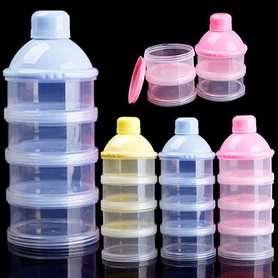 Reizen Kinderen Babyvoeding 4 Lagen Melkpoeder Dispenser Fles Opslagcontainer