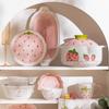 Hanyou Strawberry Ceramic Dinnerware Set with Casserole