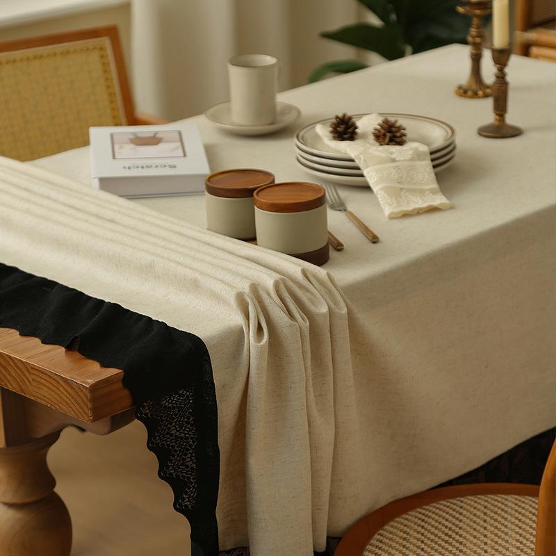Elegant Retro Wind Mesh Same Lace Tablecloth Simple Restaurant French Knitting Home Desktop Cloud Shadow