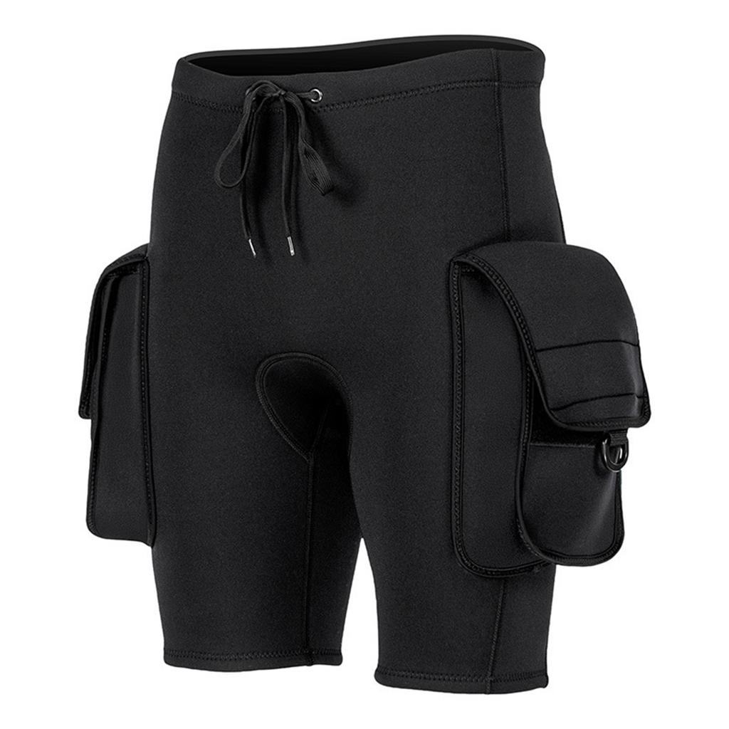 3MM Neoprene Dive Shorts for Men with Pockets Fast Release Buckle Adjustable Waistband Hybrid Utility Shorts Scuba