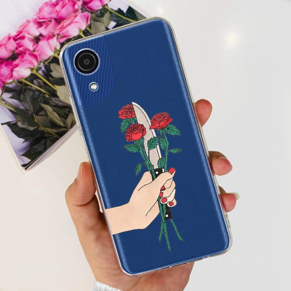 For Cover Samsung Galaxy A03 Core Phone Case Stylish Flower Butterfly Soft Silicone Clear Cover For Samsung A03 Core A032F Coque