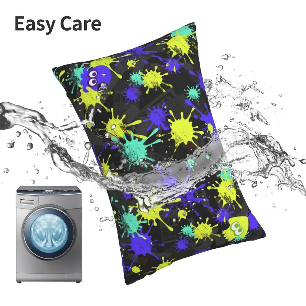 Splatoon Pillow Cover Dust Mite Odor Pillowcase Soft and Comfortable Interior Sofa Decor Pillow Cover Cushion Cover Envelope Pillow Cover Suitable for