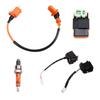 Scooter Motorcycle Ignition Coil Spark Plug 6 Pin CDI Solenoid Relay Voltage Regulator Rectifier For GY6 50-150CC Engines