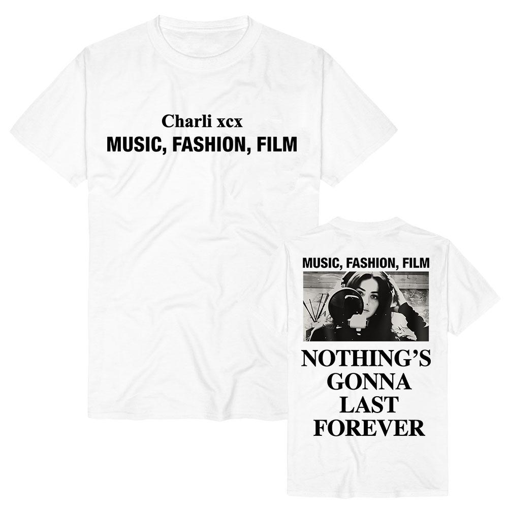 Music Fashion Film Tshirts Unisex Letter Graphic T-Shirt Crew Neck Short Sleeve Vintage Retro Clothing