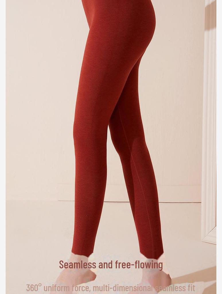 Women's High-Waist Cashmere Silk Velvet Self-Heating Fleece-Lined Pants