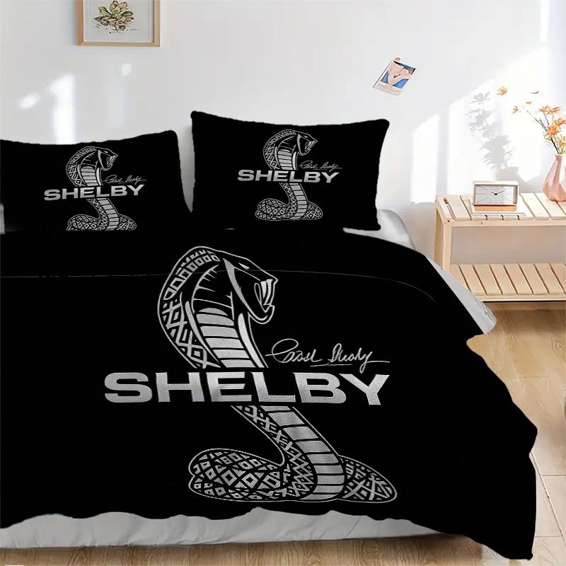 Shelby Snake Bedding 3 Piece Set HD Print Duvet Cover Pillowcases for Teens Adult Bedroom Decoration Christmas Gift