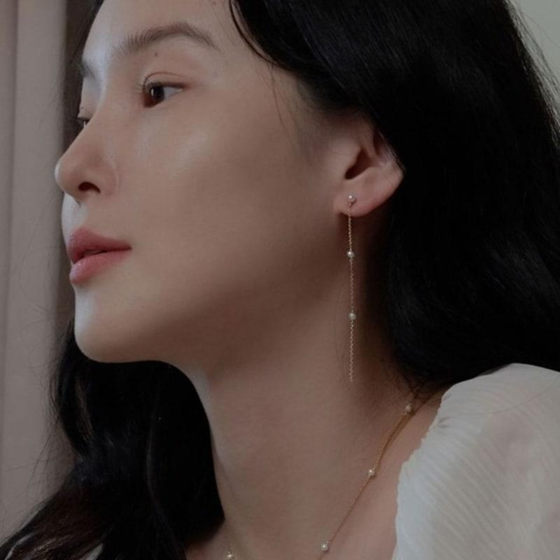 

Aube de moi Diana Pearl Drop Earring Silver