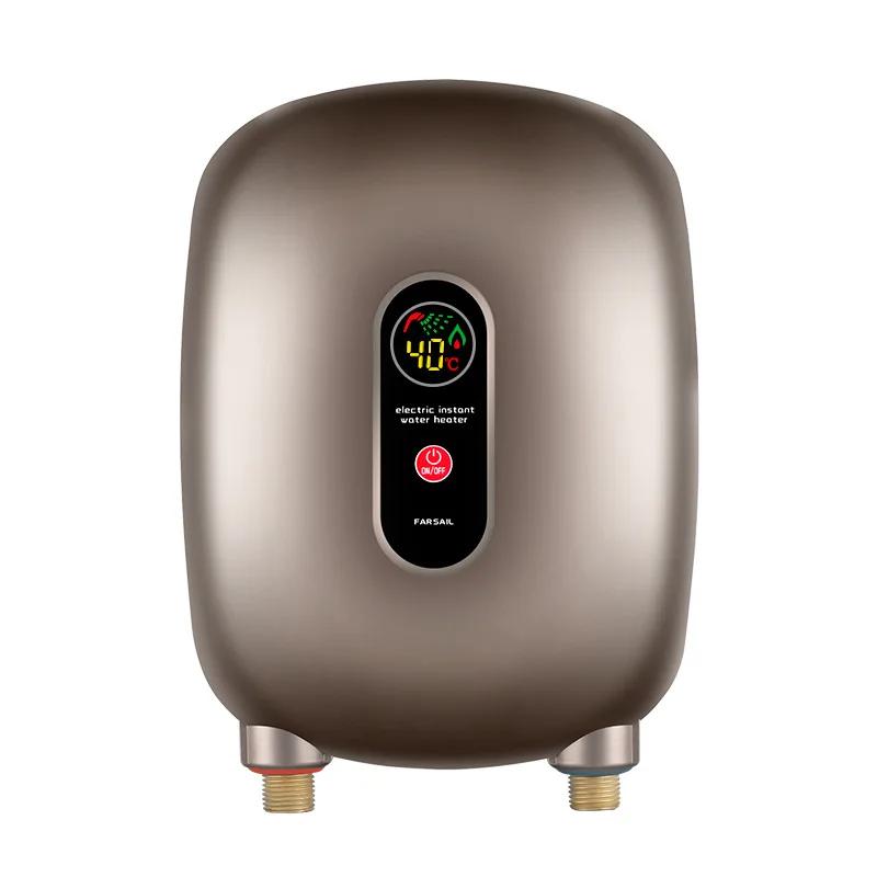 220V Fixed Frequency Water Heater Tankless Instant Water Heater Home Bathroom Kitchen Fast Heating