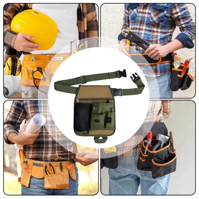Multi-functional Gardening Tool Bag, Belt Apron with Multiple Pockets for Gardening, Plumbing, Floriculture, Woodworking, DIY