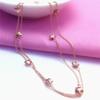 Creative pentagram chain bangles for women exquisite copper plated rose gold bracelets wedding Zircon