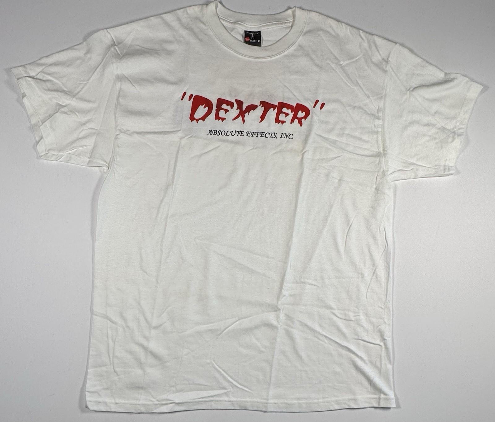 Dexter Production Crew Men’s XL White Hanes Beefy-T Graphic Tee Y2K Unisex T-Shirt M