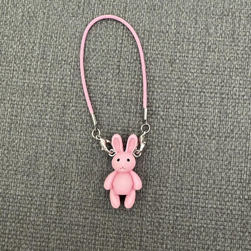 Drăguț de desene animate mini iepuraș pandantiv accesorii pentru casă de păpuși pentru decorarea gâtului păpușii de pluș, model de iepure kawaii, farmece, jucărie de îmbrăcare