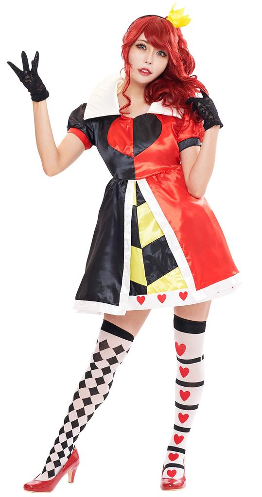 Disney Alice in Wonderland Queen of Hearts Costume for Women, Size 155cm-165cm