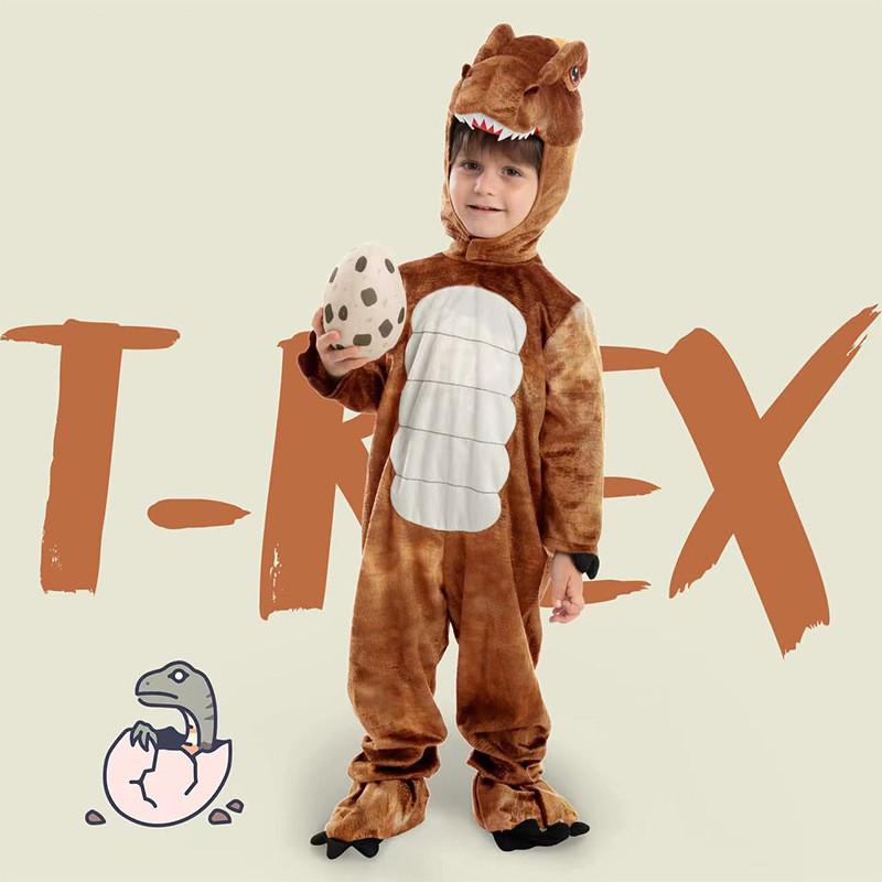 Dinosaur Halloween Onesie For Kids With Polyester Fabric And Fun Cartoon Design For Costume Party