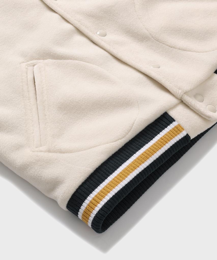 Conceptcollege All Ivory Graduation Cap Patch Varsity Jacket [Unisex]