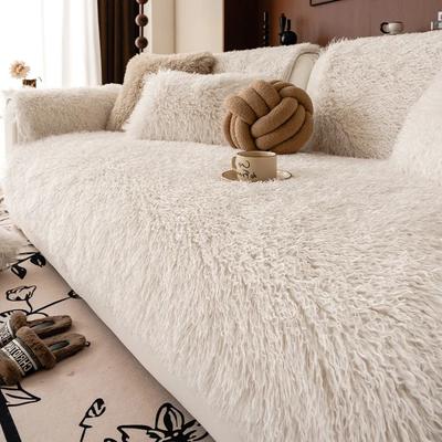 Winter Thicken Plush Sofa Cover Lamb Wool Super Soft Sofa Cushion Mat Non-slip Light Luxury Couch Protector for Living Room