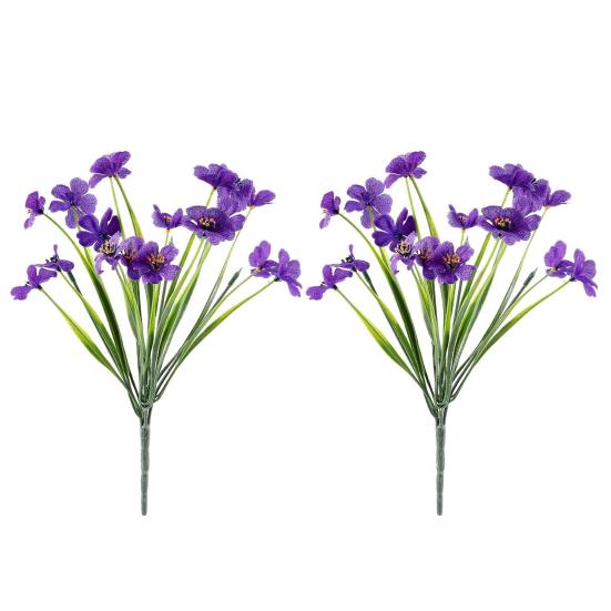 Artificial Flowers Adjustable Height Fade-Resistant Handmade Realistic Silk Petals No Watering Sunlight Floral Display Arrangement