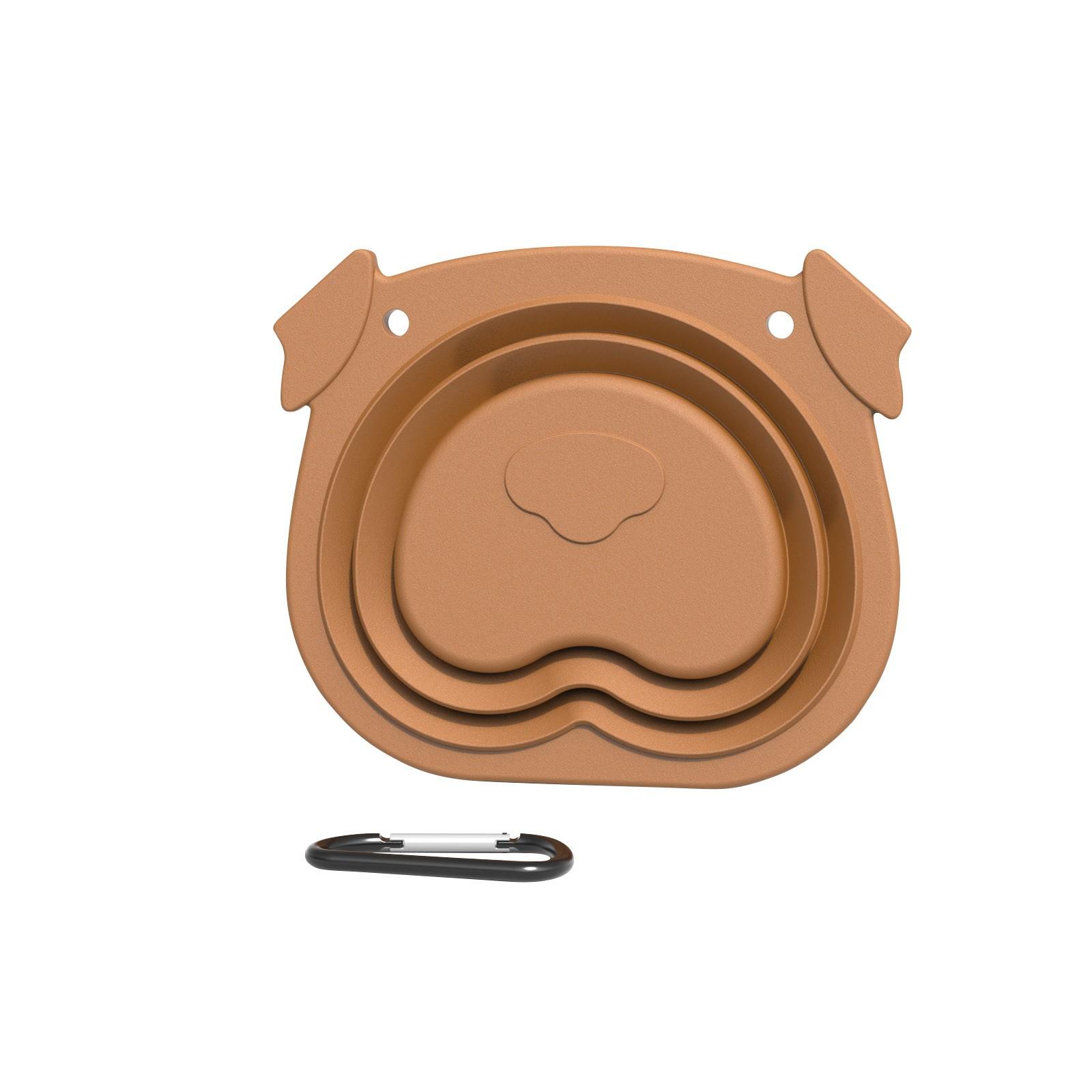 

Складная миска для собаки, миска для воды для кошек и собак, портативный поднос для корма для домашних животных, прогулочные путешествия с крышкой, 1 пряжка для альпинизма