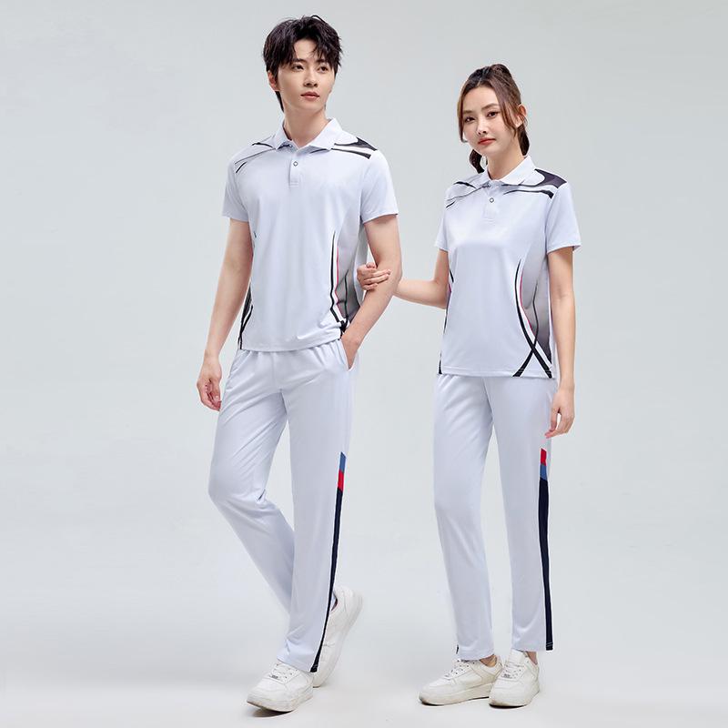 Unisex Summer Badminton Tops: Quick-Dry, Sweat-Wicking, Short-Sleeve Sportswear for Couples & Coaches