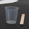 50Pieces Stirring Stick Transparent Scale Cup Clear Epoxy Resin Paint Mixing Cup