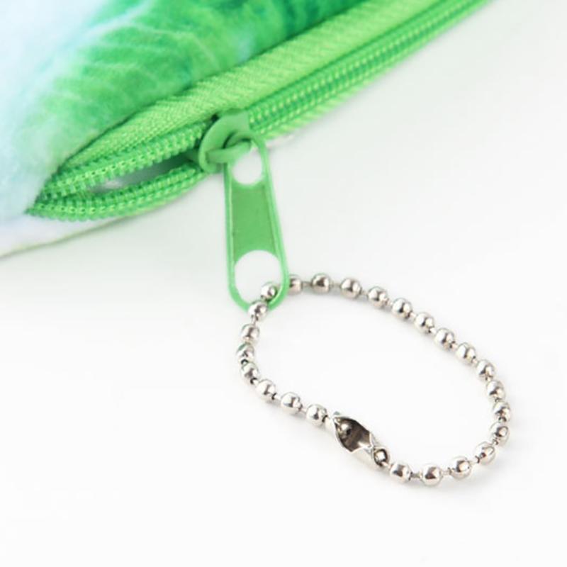 Cute Plush Vegetable Coin Purse Wrist Bag Mini Cute Zipper Girl Coin Wallet Cable Headset Bag