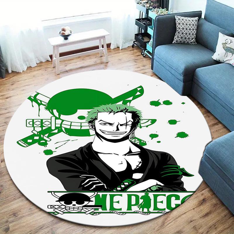 Roronoa Zoro Round Area Rug Carpet Rug For Living Room Bedroom Sofa Playroom Decor Nonslip Floor Mat